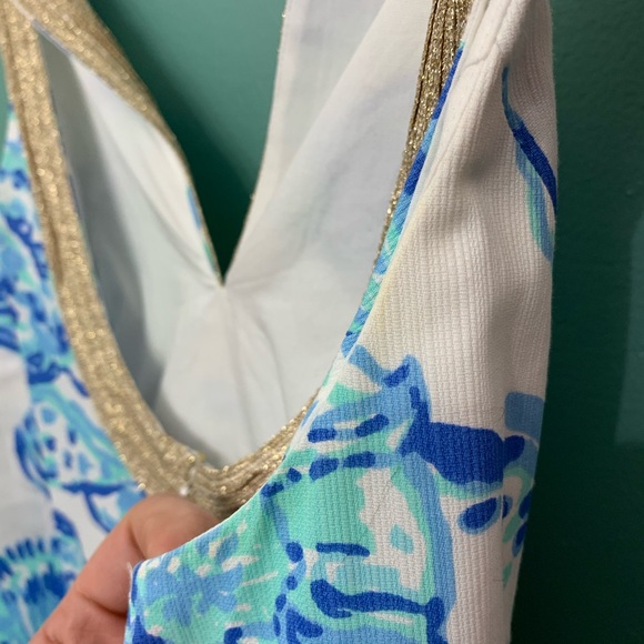 Lily Pulitzer Emery Shift Dress in Barefoot Princess in Resort White Size 4 - Picture 7 of 15